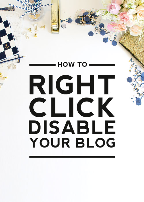 Disable right click on your blog