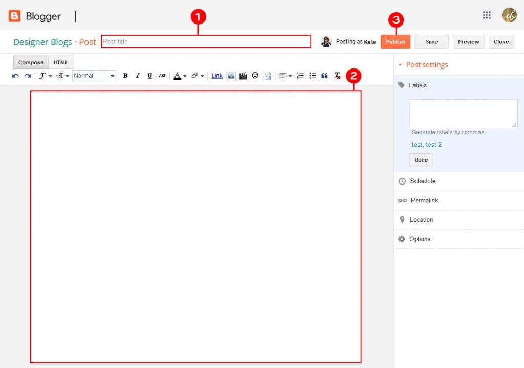 blogger post html code