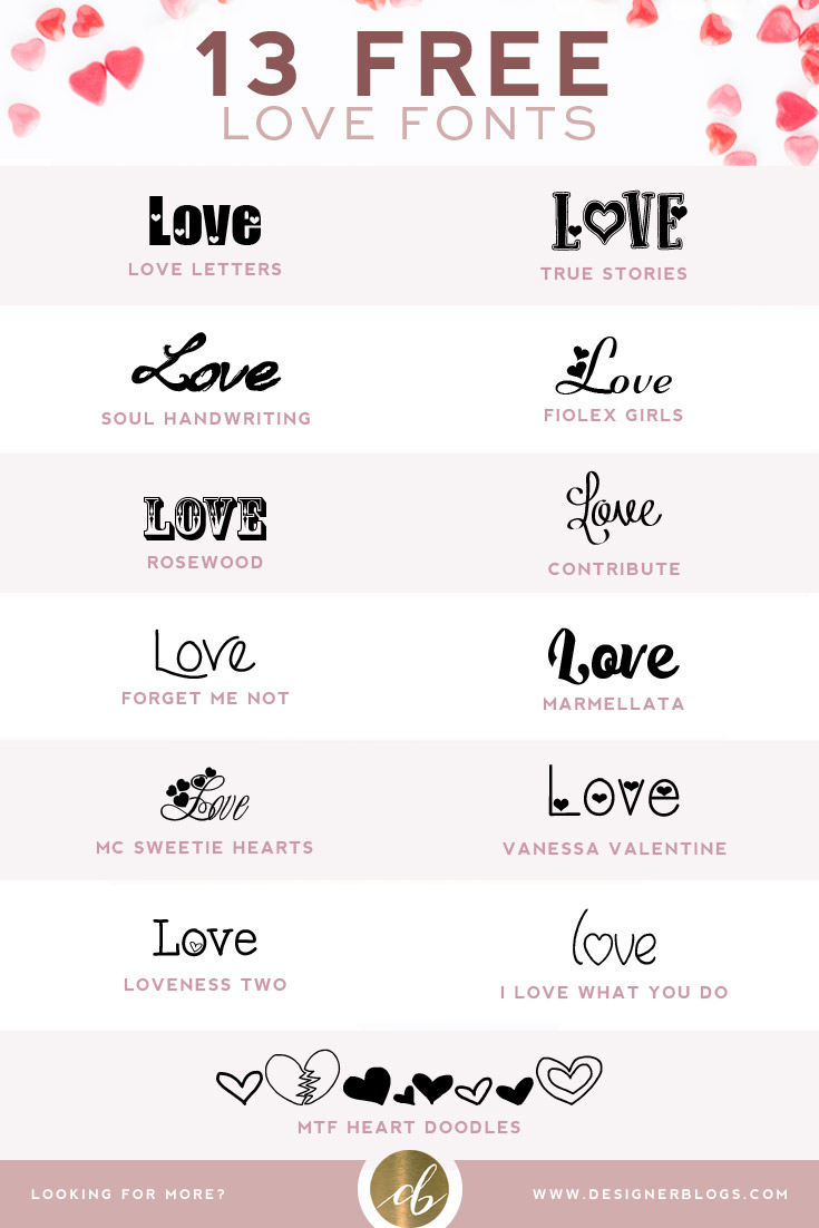Free Valentine's day fonts - love fonts preview