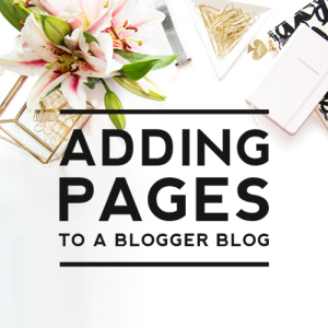 Adding Pages to a Blogger Blog