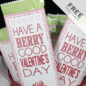 Kids Valentine's Fruit Strip Wrap | Free Printable