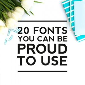 20 Free Fonts You Can Be Proud to Use