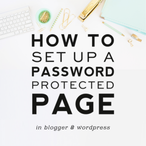 How to Set Up a Password Protected Page