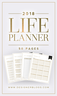2018 Life Planner - DesignerBlogs.com