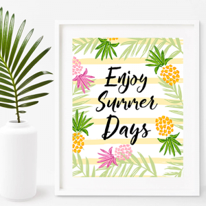 Enjoy Summer Days - Free Printable Poster