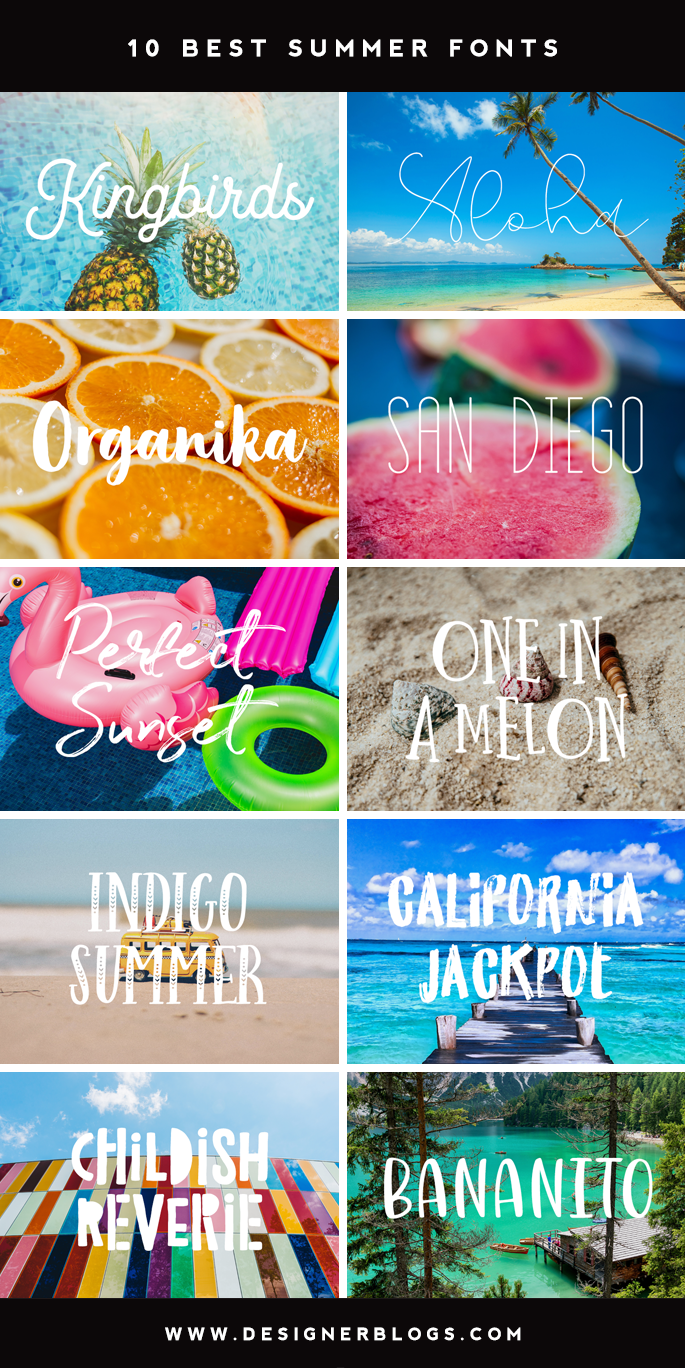 Top Ten Summer Fonts