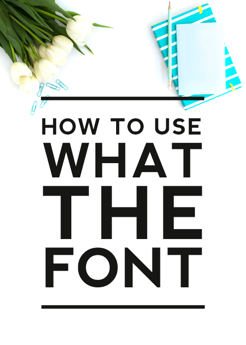 how to use whatthefont