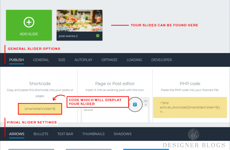 Smart Slider 3 set-up for blog slider - Designer Blogs