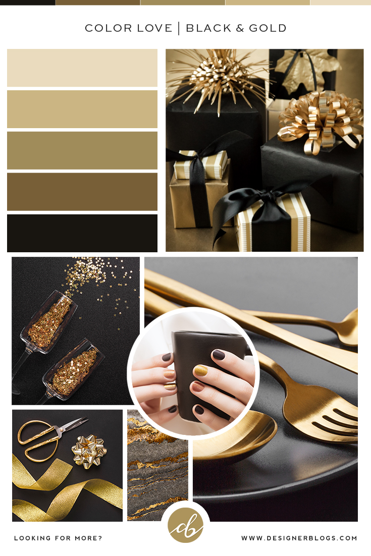 Gold And Black Color Palette And Inspirations