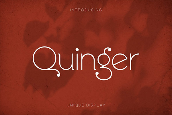 Quinger font - Best Trendy Fonts 2021 collection