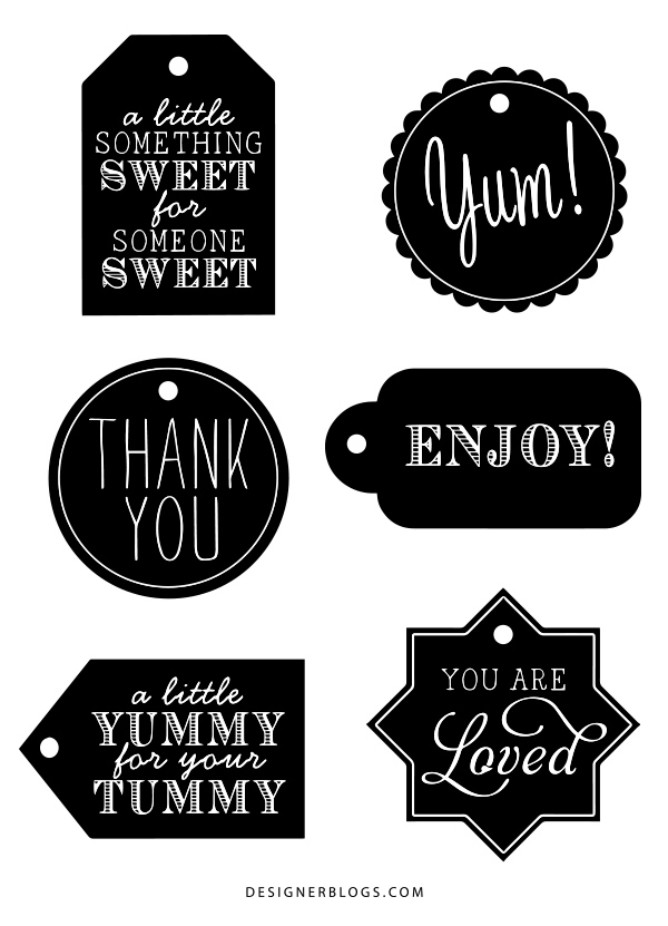 Black and White Gift Tags