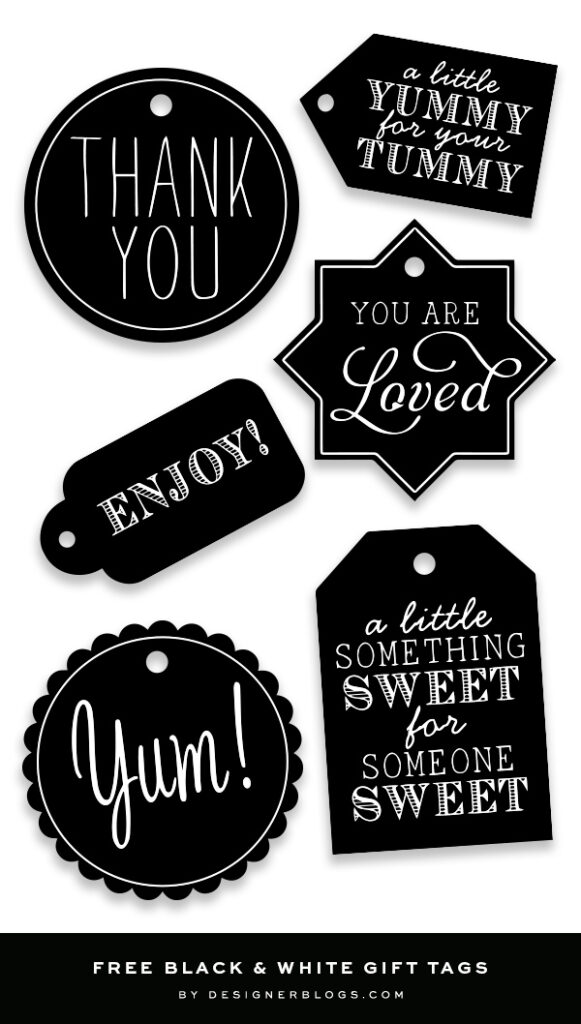 Free Black & White Gift Tags Printable For Every Occasion!