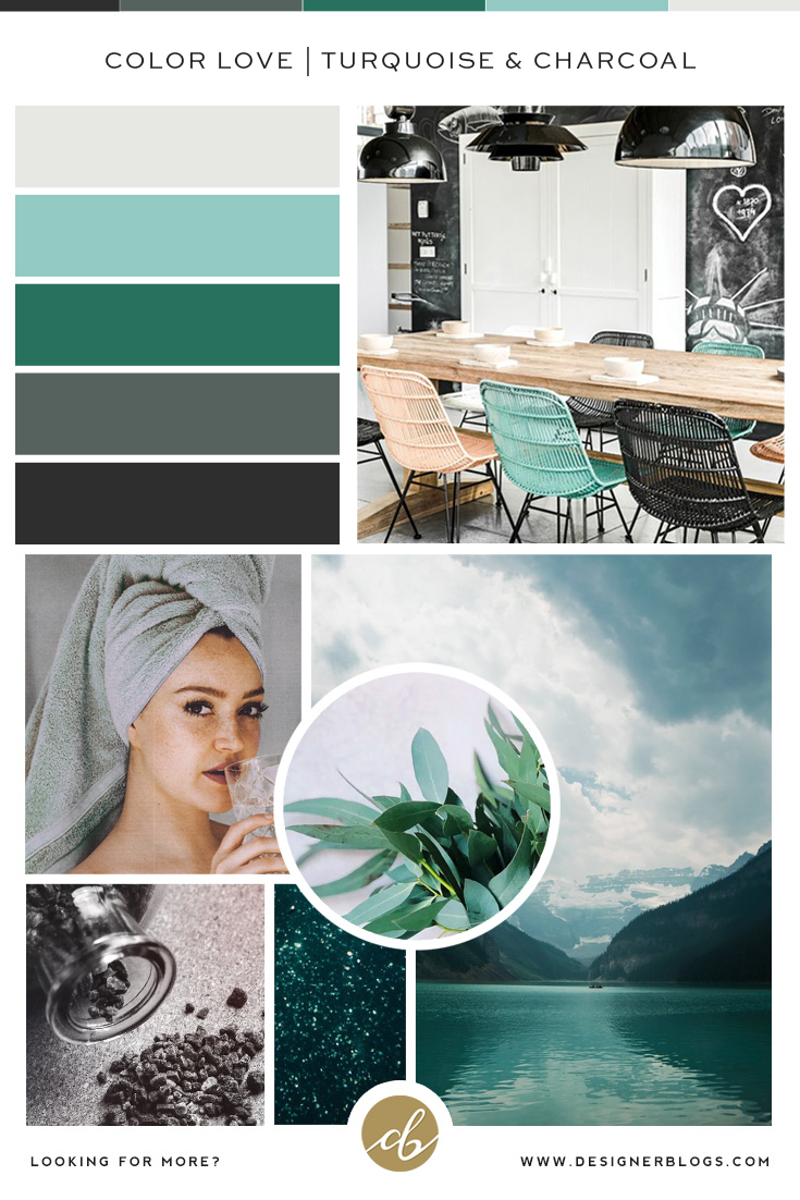 Turquoise & Charcoal Color Palette