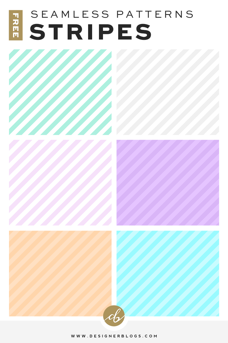 Free Seamless Striped Pattern Backgrounds available in 6 colors!