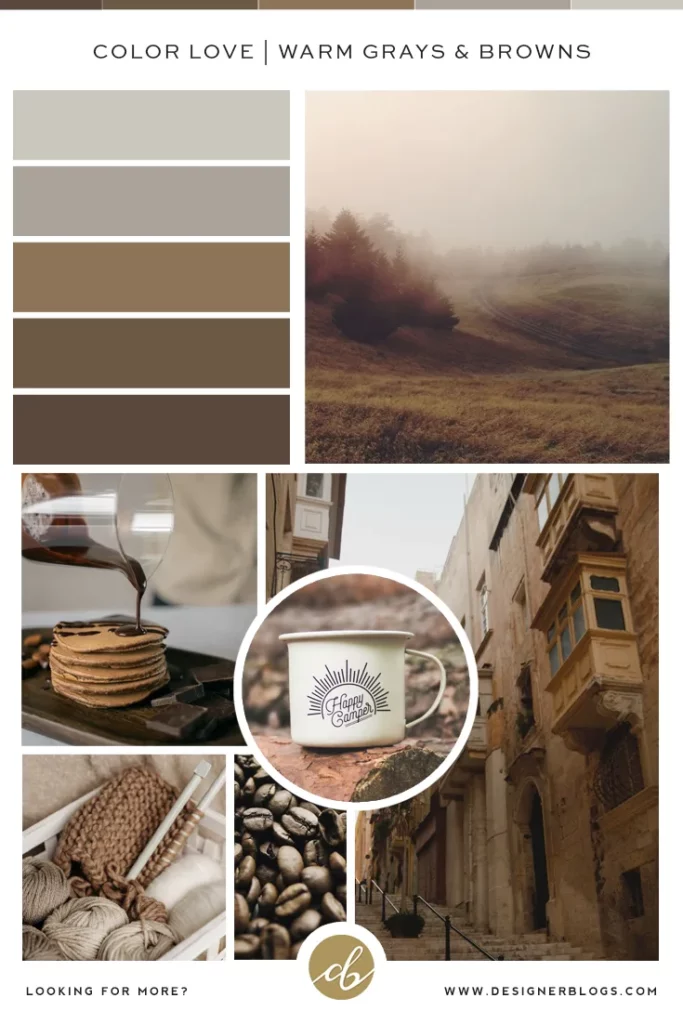 Warm Grays & Browns Color Palette - Grey, Brown, Beige
