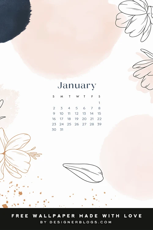 Free January 2022 Wallpaper & Instagram quote - Designer Blogs