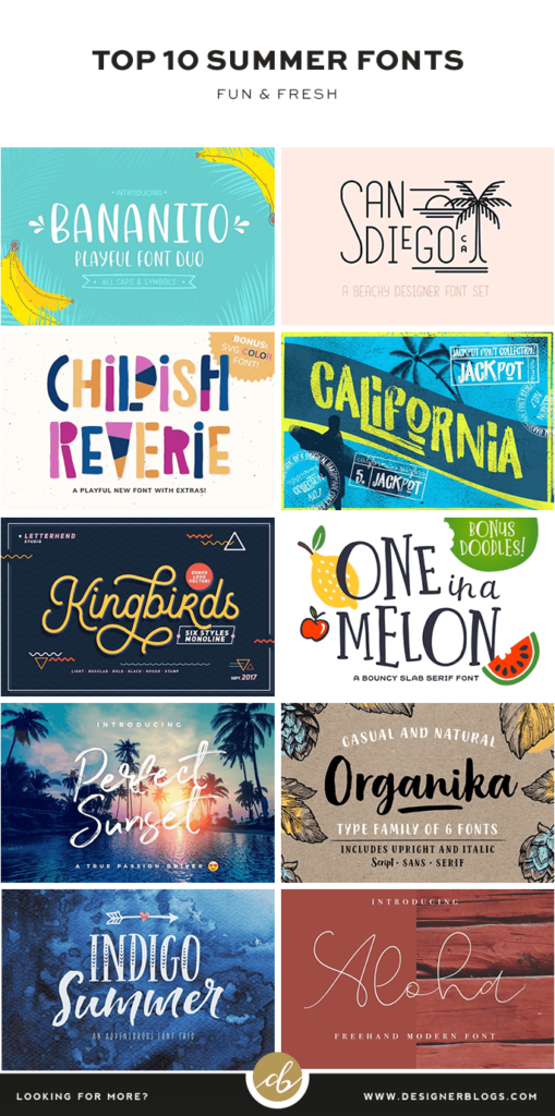 Top 10 Fun & Fresh Summer Fonts You Will Love