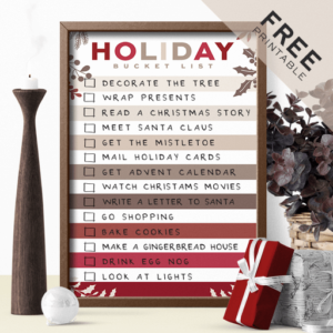 Holiday Bucket List Free Printable - Seasonal Must-have!