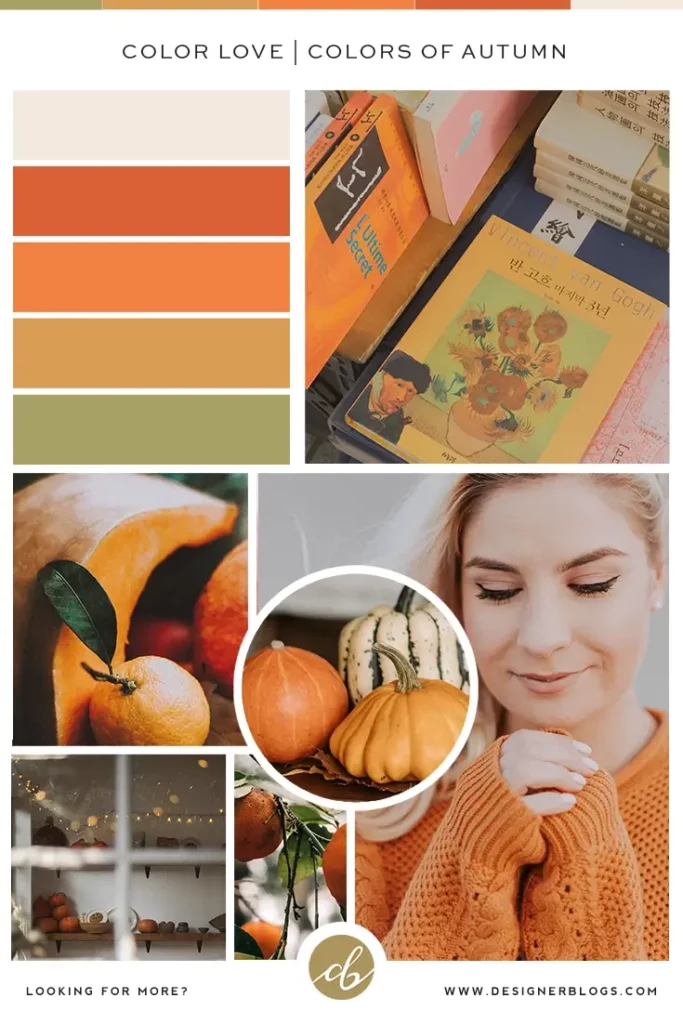 Colors of Autumn Palette  - Orange, Beige, Coral, Green