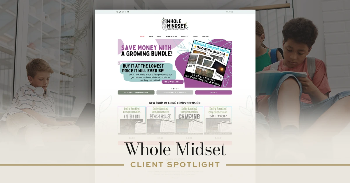 Client Spotlight – Whole Mindset – Colorful Custom WordPress Design