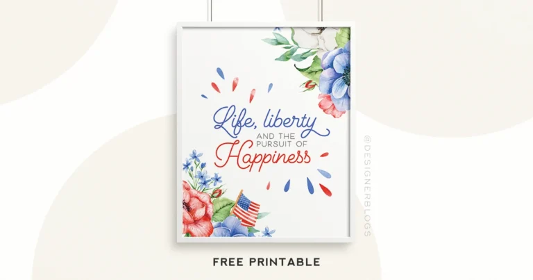 Blooming Freedom: DIY 4th of July Decorations with Free Printable Posters