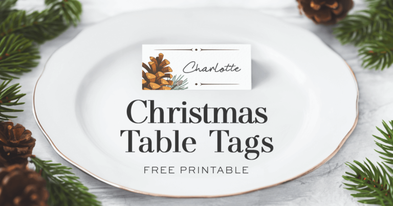 6 Free Printable Christmas Table Tags: DIY Holiday Decor