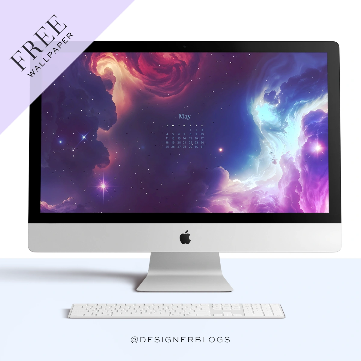 Free May 2025 Wallpaper – Celestial Swirls