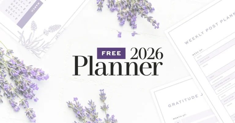 Your FREE 2026 Blog & Life Planner is Here! (Lavender Edition)