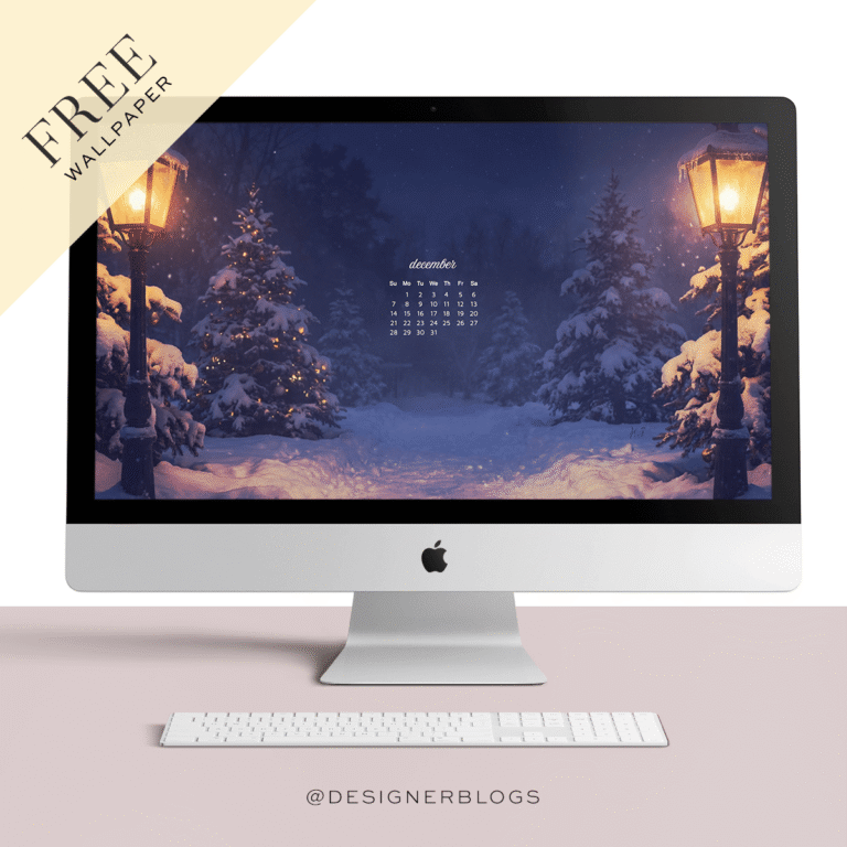 Free December 2025 Wallpaper – Winter Night Glow
