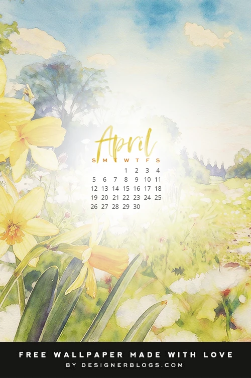 Free April 2026 Wallpaper - Spring in Bloom