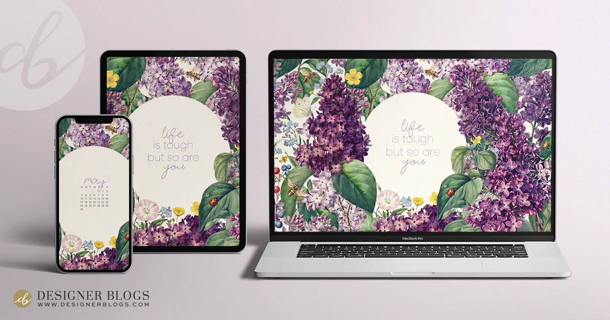 Lush Lilacs - wallpaper set
