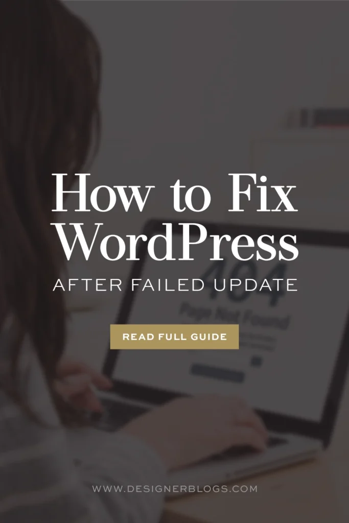 A step-by-step troubleshooting guide graphic on how to fix a WordPress layout that is messed up after an update.