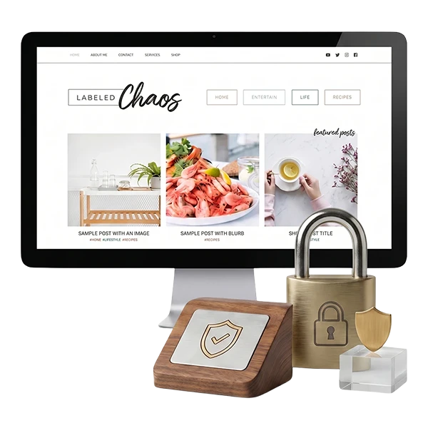 WordPress maintenance for small business websites featuring premium security and active plugin protection.