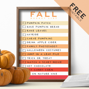 Free Fall Bucket List Printable You Must Have
