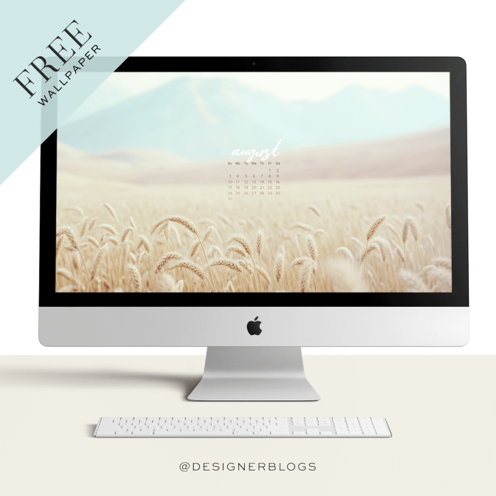 Free August 2025 Wallpaper – Golden Harvest