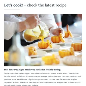 A close-up view of the Allie lifestyle WordPress theme's homepage layouts, showcasing seamlessly stacked post categories ranging from recipe grids to travel journals.